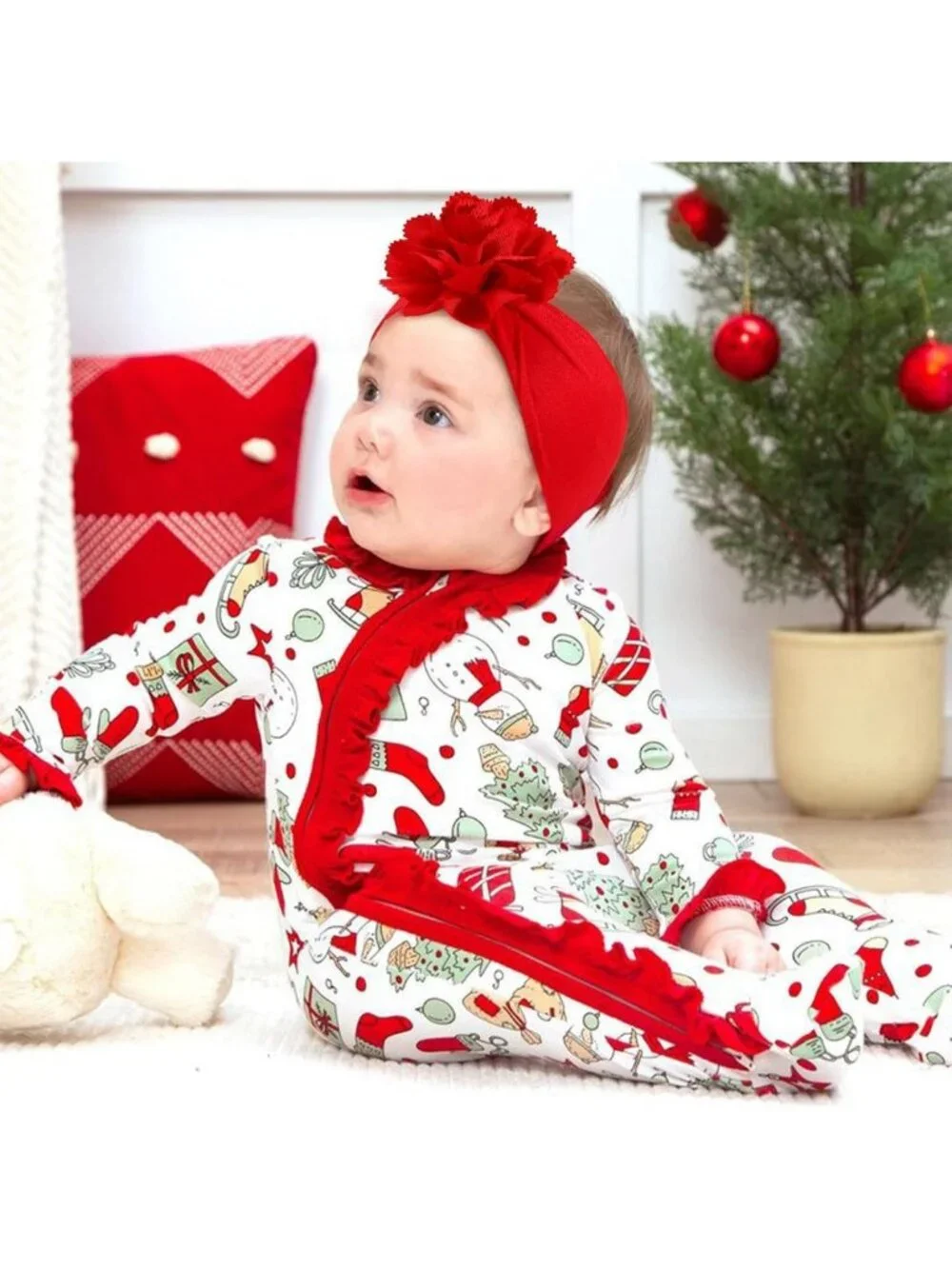 24PCS Baby Girls' Bow Headbands | Elastic Nylon Hair Accessories for Infants